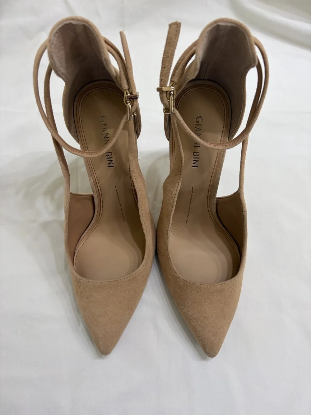 Gianni Bini Nude Suede Slingback Pump Heels
